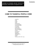 Come Ye Thankful People Come - Full Band