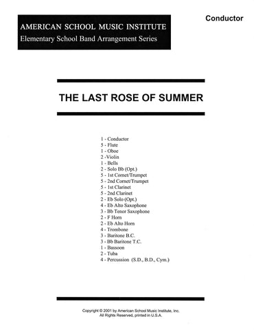 Last Rose of Summer - Full Band